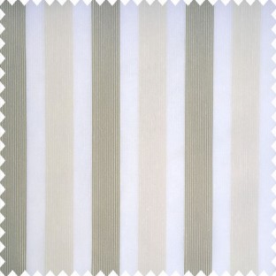 Cream color background with bold vertical stripes with dark and light brown color designs transparent fabric polyester sheer curtain