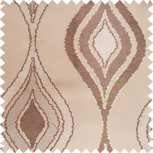 Brown and gold color beautiful design floral pattern texture finished surface with smooth background main curtain fabric