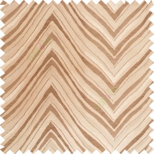 Brown and gold color zigzag pattern fluctuating lines texture up and down lines with smooth finished background polyester main curtain fabric