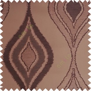 Dark brown color beautiful design floral pattern texture finished surface with smooth background main curtain fabric
