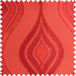 Orange color beautiful design floral pattern texture finished surface with smooth background main curtain fabric