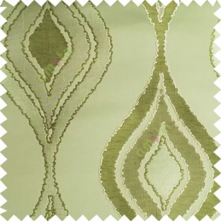 Green color beautiful design floral pattern texture finished surface with smooth background main curtain fabric