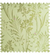 Green color beautiful design floral pattern texture finished surface with smooth background main curtain fabric