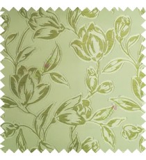 Green color Beautiful flower pattern texture finished designs smooth finished background polyester main curtain fabric