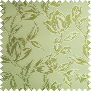 Green color Beautiful flower pattern texture finished designs smooth finished background polyester main curtain fabric