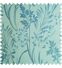 Blue green color beautiful design floral pattern texture finished surface with smooth background main curtain fabric