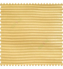 Gold color horizontal chenille stripes texture finished with polyester transparent net fabric embossed lines sheer curtain