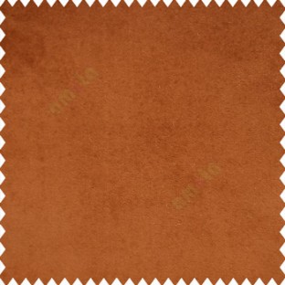 Copper brown color complete velvet finished base fabric soft feel polyester background sofa fabric