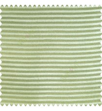 Light green color horizontal chenille stripes texture finished with polyester transparent net fabric embossed lines sheer curtain