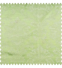 Lime green beige color traditional texture damask finished damask pattern with polyester base fabric leaves swirls main curtain