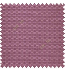 Purple color solid texture surface with concave square oval shape horizontal spring lines vertical small fine stripes poly main curtain