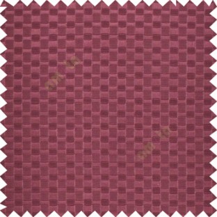Dark purple color solid texture with concave square oval shape thick poly main curtain
