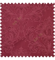 Purple color beautiful big damask design texture surface floral leaves vertical and horizontal embossed lines polyester main curtain