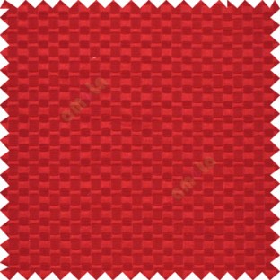 Maroon color solid texture surface with concave square oval shape horizontal spring lines vertical small fine stripes poly main curtain