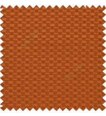 Bright brick red color solid texture with concave square oval shape poly main curtain