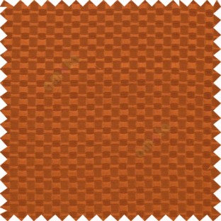 Bright brick red color solid texture with concave square oval shape poly main curtain
