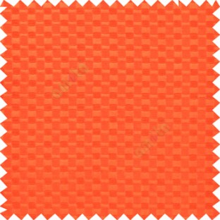 Orange color solid texture with concave square oval shape poly main curtain