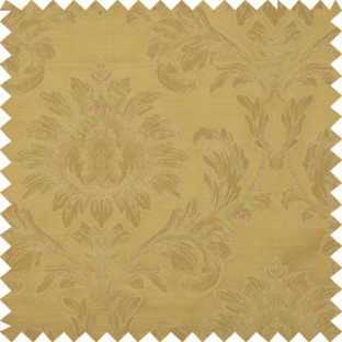 Dark green color beautiful big damask design texture surface floral leaves vertical and horizontal embossed lines polyester main curtain