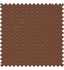 Dark chocolate brown color solid texture surface with concave square oval shape horizontal spring lines vertical small fine stripes poly main curtain