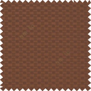 Dark chocolate brown color solid texture surface with concave square oval shape horizontal spring lines vertical small fine stripes poly main curtain