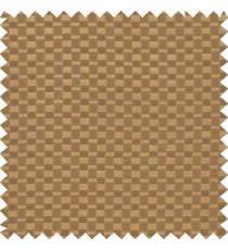 Copper brown color solid texture with concave square oval shape thick poly main curtain