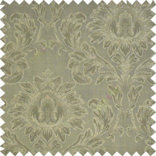 Dark grey color beautiful big damask design texture surface floral leaves vertical and horizontal embossed lines polyester main curtain