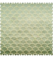 Pickle green beige color traditional designs embroidery scales embossed patterns polyester fabric with thick background main curtain
