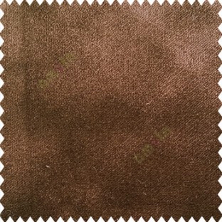 Dark chocolate brown color color complete plain velvet finished soft look polyester base with thick background sofa fabric