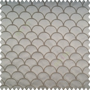 Grey color traditional designs embroidery scales embossed patterns polyester fabric with thick background main curtain