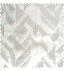 Grey light brown color abstract designs half sharp edges triangles vertical texture designs polyester base fabric main curtain