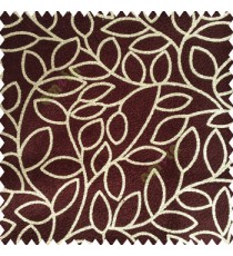 Dark brown gold color floral leaves pattern soft finished polyester base background texture designs sofa fabric