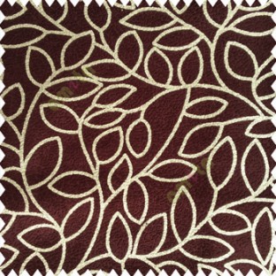 Dark brown gold color floral leaves pattern soft finished polyester base background texture designs sofa fabric