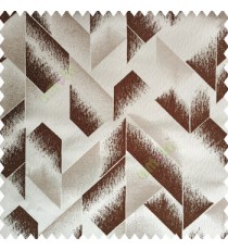 Dark brown grey color abstract designs half sharp edges triangles vertical texture designs polyester base fabric main curtain