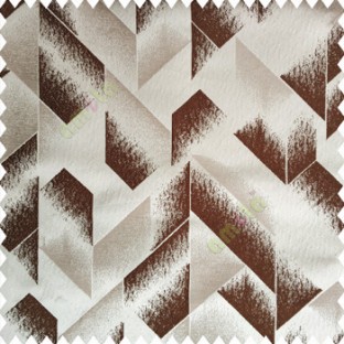 Dark brown grey color abstract designs half sharp edges triangles vertical texture designs polyester base fabric main curtain