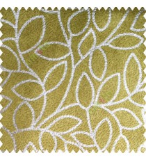 Green grey color floral leaves pattern soft finished polyester base background texture designs sofa fabric