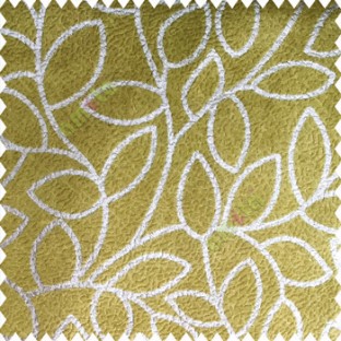 Green grey color floral leaves pattern soft finished polyester base background texture designs sofa fabric