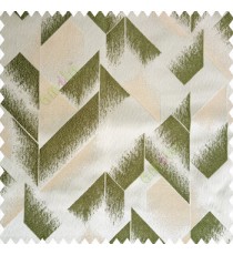 Green gold grey color abstract designs half sharp edges triangles vertical texture designs polyester base fabric main curtain