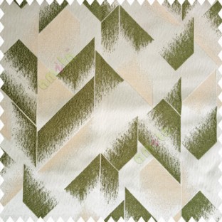 Green gold grey color abstract designs half sharp edges triangles vertical texture designs polyester base fabric main curtain