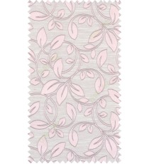 Pink beige colour retro organic pattern polycotton main curtain designs