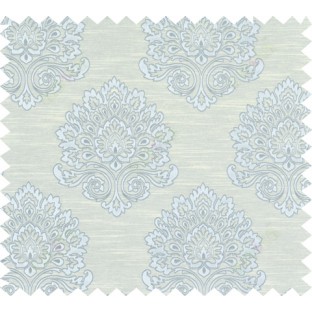 Green beige colour with big damask design polycotton main curtain designs