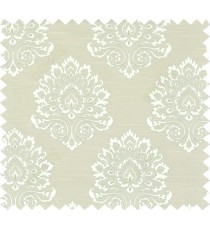 Green beige colour with big damask design polycotton main curtain designs