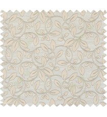 Brown beige colour retro organic pattern polycotton main curtain designs
