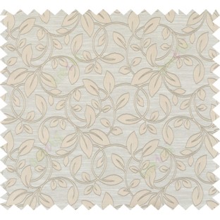 Brown beige colour retro organic pattern polycotton main curtain designs
