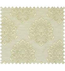 Pale yellow beige colour with big damask design polycotton main curtain designs