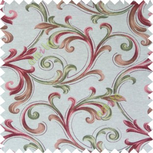 Maroon  green cream brown color traditional swirls texture pattern texture background finished polyester main curtain fabric