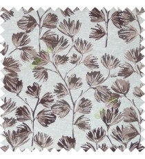 Grey brown cream color beautiful flower tree with flower buds texture finished background polyester main curtain fabric