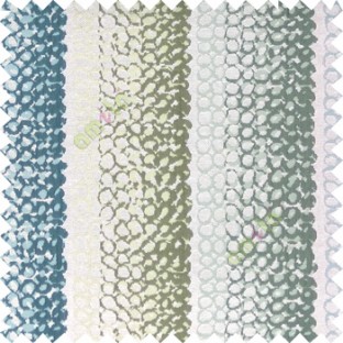 Green blue cream color vertical stripes circles texture finished surface polyester main curtain fabric