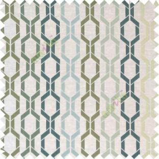 Green blue cream color contemporary patterns digital vertical ogee design texture background finished polyester main curtain fabric
