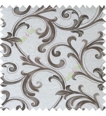 Grey color traditional swirls texture pattern texture background finished polyester main curtain fabric