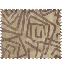 Brown yellow colour contemporary design polycotton main curtain designs